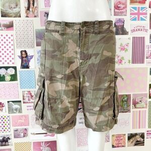 y2k camo cargo shorts nevada baggy utility size 36